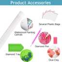 Reofrey DIY Diamond Art Painting Kits for Adults Santa Claus, Diamond Art Christmas Full Drill Round Rhinestone, Cross Stitch Embroidery Canvas for Crafts Home Decor 30x40cm (12 x 16 inches)