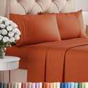 Cal King Size 4 Piece Sheet Set - Comfy Breathable & Cooling Bed Sheets Set - Hotel Luxury Bedding for Women, Men, Kids, Teens, Boys & Girls - Deep Pockets, Soft, Wrinkle Free - Oeko-Tex - Terracotta