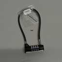 Combination Lock Cable Lock with 4 Digits Cabinet Lock 5.5" Twist Length 5.5" Durable Cable Ideal for lockers, Gym, Fence, Toolbox, case, hasp Storage and Outdoor (11" Cable Length)