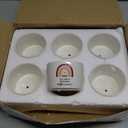 Sieral 6 Pcs Thank You Gift Appreciation Gift Friends Succulent Pots Mini Ceramic Plant Pot with Bamboo Tray Succulent Planter for Christmas Coworker Employee Teacher, Plants Excluded (Boho Style)