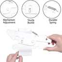 Heavy Duty Gate Latch, Post Mount Automatic Self-Closing Door Latch,for Wooden/Vinyl Fence, Pool,Garden Outdoor, W/Mounting Screws (White)