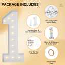 4FT Marquee Numbers, Large Light Up Numbers 7 for 7th 17th 70th Birthday Party Decorations, Giant Light Up Number for Anniversary Decor, 4 Feet Mosaic Number 7 with LED Lights DIY Kit