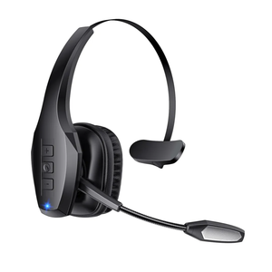 Trucker Bluetooth Headset, Wireless Headset with Mic, Bluetooth Headsets with Dual Noise Cancelling Microphone & Mute Button, 55Hrs Working Time PC Headsets for Cell Phones, Computer, Truck Driver