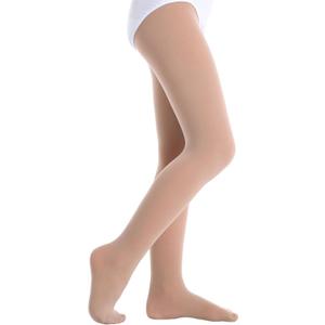 Yitoco Girls Soft Tights Skin Dance Ballet Leggings for Toddlers Kids Students Tan Stocking Footed Tights (1 Pairs, Nude, 6-8 Years, YOTS01-SK-1CM)