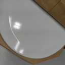 Bemis 550TTT Open Front Durable Wood Toilet Seat, Secure Hinges Stay Tight, Made in USA, Round, White