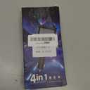 4 in 1 Retractable Car Charger with Starry Light,69W USB-C Fast Car Charger, for iPhone 17/16/15/14/13/12/11, Android,Pixel,Cigarette Lighter Charger (Grey, for Lightning+USB-C)