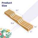 Bamboo In-Drawer Knife Block for 7 Knives(Not Included), Knife Drawer Organizer,Knife Holder Countertop,Block Knife Storage Organizer for Kitchen