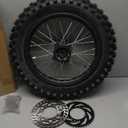 14" Rear Wheel Rim Tire Assembly For Dirt Pit Bike Trail 90/100-14 Rear Wheel Rim Tire Fits 125/140/150/160cc Pit Dirt Bike KLX65 Apollo Kayo TT SSR 125 140 Includes Brake Rotor and Sprocket (14 inch)