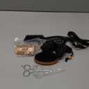 Innovation Beard&Hair Straightener for Men w/Natural Boar Bristle Brush, Pear Wood Comb, Mustache Scissors and Travel Bag, Professional Beard Care Set for Him, Men's Fashion and Grooming Gifts