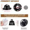 PlusRoc 8 Pack Self Adhesive Caster Wheels 1 Inch for Appliance Sliders Rollers, Load Capacity 28LBS Per Wheel, Low Profile Swivel Wheels for Furniture Storage Bins, Black