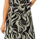 Seta T Women's Chiffon Dress Sleeveless Floral Print Crewneck Tiered Layered Flowy Sundress Casual Wedding Outfits (XL)