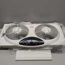 Bionaire Window Fan with Reversible Airflow Blades 3-Speed Settings, Programmable Thermostat, LED Display, Remote Control, Fits 2436" Windows, No Assembly Required