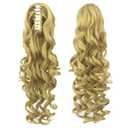 IMISSU Long Curly Claw Ponytail Clip On Hair Extension Pony Tail Hair Piece (Blonde 27/613)