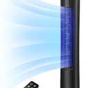 OmniBreeze Digital Electric Tower Fan, with Remote Control, LED Display, Standing Bladeless Floor Fans Cooling and Quite Indoor Living Room Bedroom use (40")
