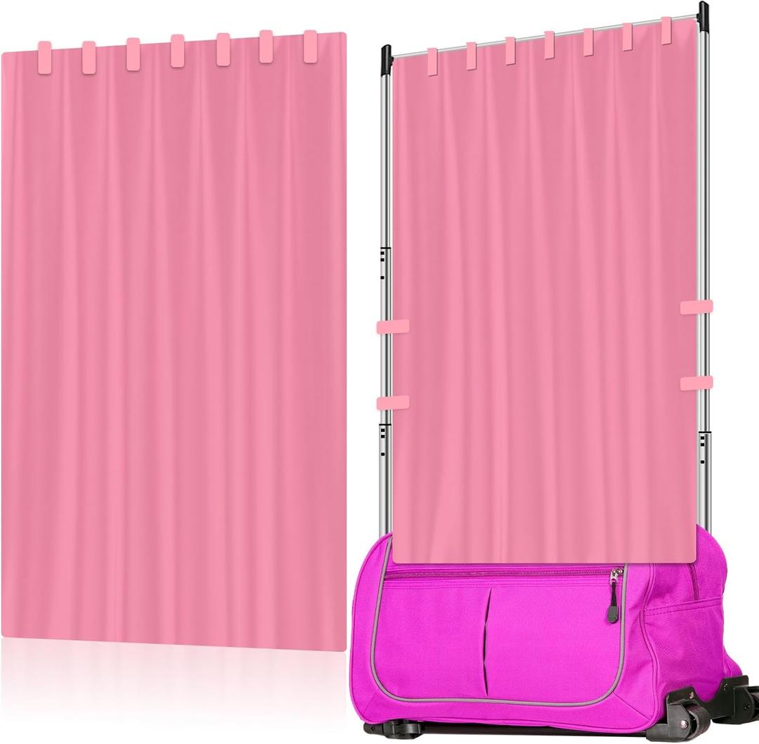 Privacy Curtain for Dance Bag Suitcase Portable Changing Room Privacy Partition Screens Dance Bag Shield Cover for Dancer Backstage Accessories Camping Window Shades Dressing Room (Pink)