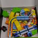 Aotonow 69PCS Electric Magnetic Train Track Sets – DIY Race Car Track Building Kits with Train and Traffic Signs, 3D STEM Toy for Toddlers and Kids, Boys and Girls Ages 3-8, Birthday Gift (Medium)