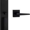 NEWBANG Heavy Duty Keyed Handleset for Entrance Door Lever in Matte Black Finish, Reversible for Left and Right Handed, MDHST2016DB-BR
