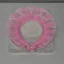 Kair Baby Kids Bath Visor Soft Adjustable Silicone Toddler Children Shower Cap Hair Washing Hat Keep Kids Shield Water Out of Eyes & Ears Head Circumferences 17" - 24" (Pink, More Than 24 Months)