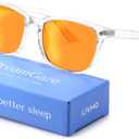livho Gaming Blue Light Blocking Glasses for Better Sleep, Premium Night Driving, Computer Blockers for Man & Woman (Transparent)