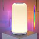 Touch Bedside Table Lamp,  3 Way Dimmable Small Lamp for Bedroom, LED Lamp with Warm White Lights, Multi-Color Smart Nightstand Lamp for for Living Room Home Gifts