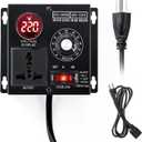 AC Motor Speed Controller Voltage Regulator 100V-110V-120V-220V Rheostat 15A 4000W with 5 FT Extension Cord, Variable Speed Controlle for Fan Speed Controller Electric Motor Angle Grinder Exhaust Fan