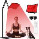 Red Light Therapy for Body, Red Light Therapy for Face and Body with 660nm/850nm Dual Wavelength Touchscreen & Remote Control, Adjustable Stand/Desktop Mount, Infrared Light Device for Skin Health