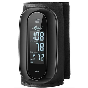 Lovia Blood Pressure Monitor Upper Arm with One Piece Design, Digital BP Machine for Home Use with Cuff Size 9-14 Inch, Portable Meter, Built-in Battery