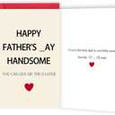 ICOOLYI Funny Father's Day Card – Happy Father’s Day Gift from Wife or Girlfriend – Hilarious Father's Day Gifts for Husband, Dad, or Boyfriend, Pack of 4