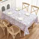 Walrus Heavy Duty Vinyl Tablecloth with Flannel Backing Waterproof Oil-Proof Plastic Table Cloth Stain-Resistant Wipeable Rectangle or Square Table Cover for Indoor and Outdoor (Marble, 60X102 Inch)