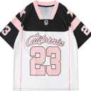 Verdusa Men's Leopard Print Short Sleeve Jersey Tshirt Color Block Loose Athletic Tee Top (S)