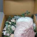 Ling's moment Wedding Arch Flowers with Drapes Kit-Pack of 5, 2pcs Flower Arrangements 3pcs Sheer Hanging Drapes White Ceremony Arbor Backdrop Artificial Rose Floral Decorations, Blush Cream