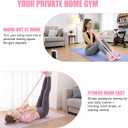 8-Tube Pedal Resistance Band with Handles, Multifunctional Pedal Resistance Band Made of Natural Rubber, Fashion Puller Exercise Equipment for Full Body Strength, Toning & Stretching