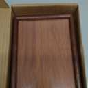 6x8 Picture Frame Wood With Glass, With 4.5x6.5 Mat, Natural Solid Walnut 6 by 8 Picture Frame, For Wall or Tabletop Display