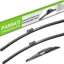 PARRATI Windshield Wipers for ML350 2012-2015/GLE350 2016-2017,26"+23" Front and 12" Rear,OEM Replacement Wiper Blades,Quiet & Streak-Free(Set of 3)