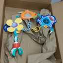 Baby Stroller Arch Toy, Car Seat Toys, Adjustable Arch Stroller toy with Hanging Sensory Activity toys,fits on Baby Bouncer, Bassinet, Stroller, Crib and Car Seats for baby infant Boy Girl 0-18 Months (Set4)