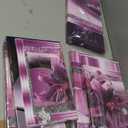 LUDUHU Abstract Orchid Flowers Canvas Print - Abstract Wall Art, Purple Floral Painting Decor for Home Decoration Artwork Picture, bedroom wall decor (C,Oversize 40x20inch)