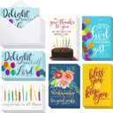48 Pack Religious Christian Birthday Cards Bulk Set with Envelopes, Bible Verse Design (4 x 6 In Religious Birthday Cards)