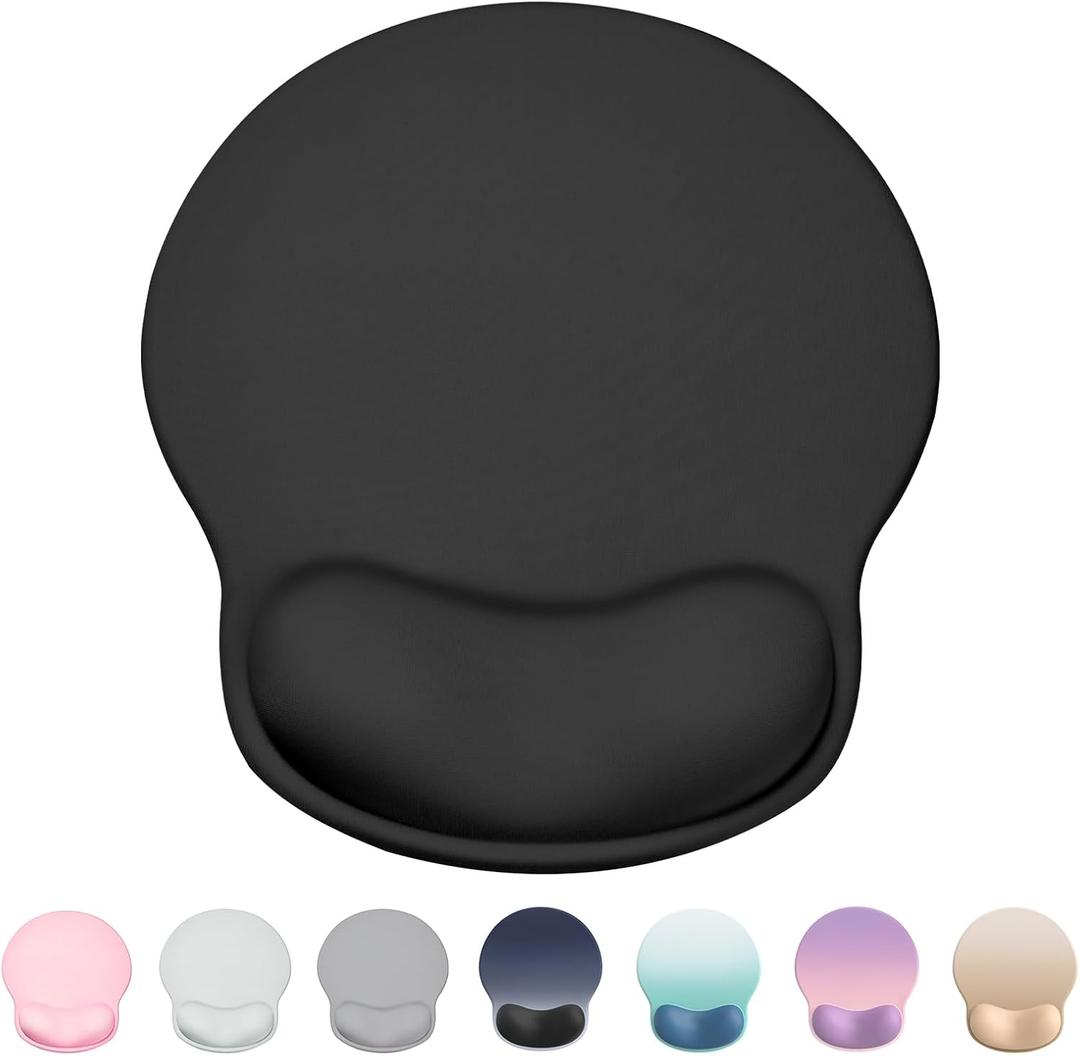 Ergonomic Mouse Pad with Wrist Rest, Large Mousepad(10.6'' x 9''), Wrist Support Mouse Mat with Non-Slip Base, Pain Relief for Laptop & Computer (Black) Ergonomic Mouse Pad with Wrist Rest, Large Mousepad(10.6'' x 9''), Wrist Support Mouse Mat with Non-Slip Base, Pain Relief for Laptop & Computer (Black)