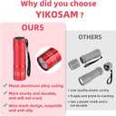 5 Pack of Flashlights 9 LED Mini Aluminum Flashlight Bulk with Lanyard 15 AAA Batteries Included Assorted Colors Handheld Flashlights for Hurricane Supplies Camping, Night Reading, Cycling