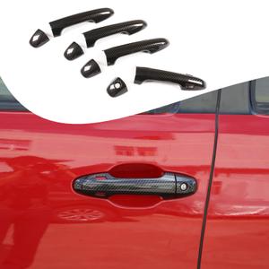 Lcojicep ABS Exterior Door Handle Protector Trim Frame Cover Compatible with Tacoma 2015-2022,Door Handle Cover,Car Door Handle Cover Frame Trim (Carbon Fiber Pattern)