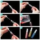 Zhehao 50 Pcs Mini Spray Bottles 5 ml Clear Glass Perfume Bottles Refillable Fine Mist Perfume Atomizer Portable Empty Sample Containers for Cleaning, Essential Oils, Travel (Silver Cap)