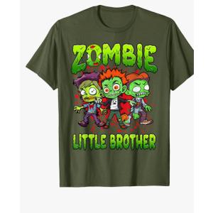 Zombie Little Brother Halloween Costume Family Matching T-Shirt Small