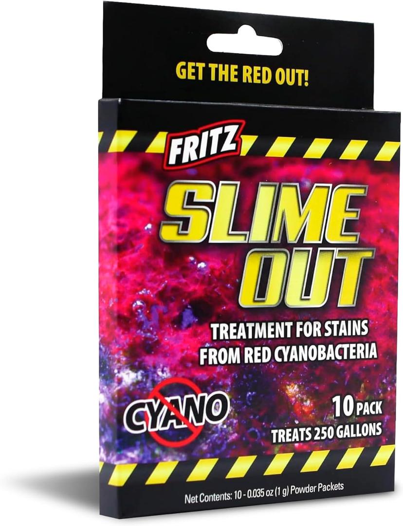 Fritz Aquatics Slime Out Treatment for Stains from Red Cyanobacteria in Fresh or Saltwater Aquariums (10-Count)