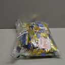 12Pcs Cheerleading Pom Poms with Finger Holes Metallic Foil Cheer Pom Poms for Dance, Matches, Team Spirit Sports, Stage Performance, Carnival Celebration (Large, 12pcs-Blue Gold)