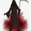 Grim Reaper Costume for Kids Boys - Black Robe With Hood, Ghost Phantom Halloween Scary Cool Reaper Cloak. Black, like new. incomplete