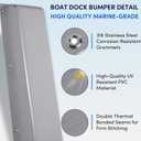 36/48/59/72in Dock Bumpers,Boat Dock Bumper,Marine Removable Boat Bumpers for Docking Preventing Dent or Scratch Docking,Screws Included (White/Grey/Black), 48inch-2Pack