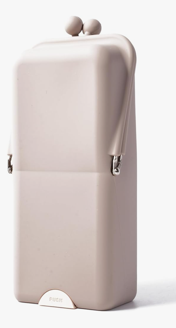 APT 1101 Makeup Brush Holder Travel Cosmetic Bag with Suction Base, Portable Cosmetic Organizer for Travel & Home, Organizer for Brushes, Beauty Tools & Accessories (Oatmeal)