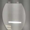 KOHLER 4636-RL-0 Cachet ReadyLatch Elongated Toilet Seat Slow Close, Soft Close Toilet Seat Quiet Lid, Contoured Grip-Tight Bumpers Installation Hardware, Apartment Essentials, White