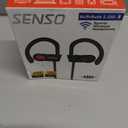 SENSO Bluetooth Headphones, Best Wireless Sports Earbuds w/Mic IPX7 Waterproof HD Stereo Sweatproof Earphones for Gym Running Workout Noise Cancelling Earphones Earbuds Noise Cancelling Headsets