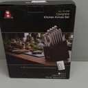 Astercook Knife Set, 15-Piece Kitchen Knife Set with Block and Built-in Sharpener, Ultra-Sharp German Stainless Steel Knife Block Set, Ergonomic Handle, Dishwasher Safe